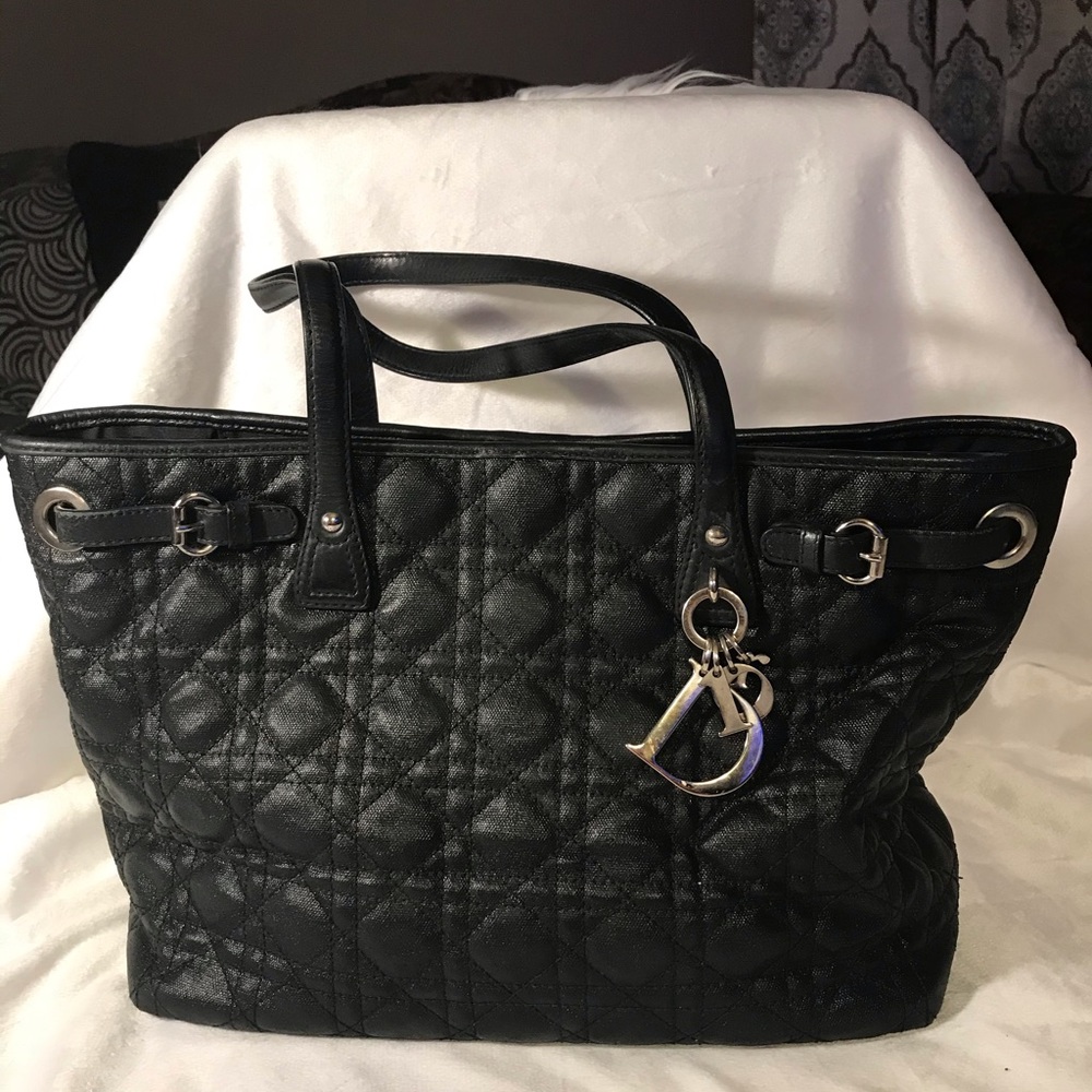 CHRISTIAN DIOR PANAREA COATED CANVAS TOTE